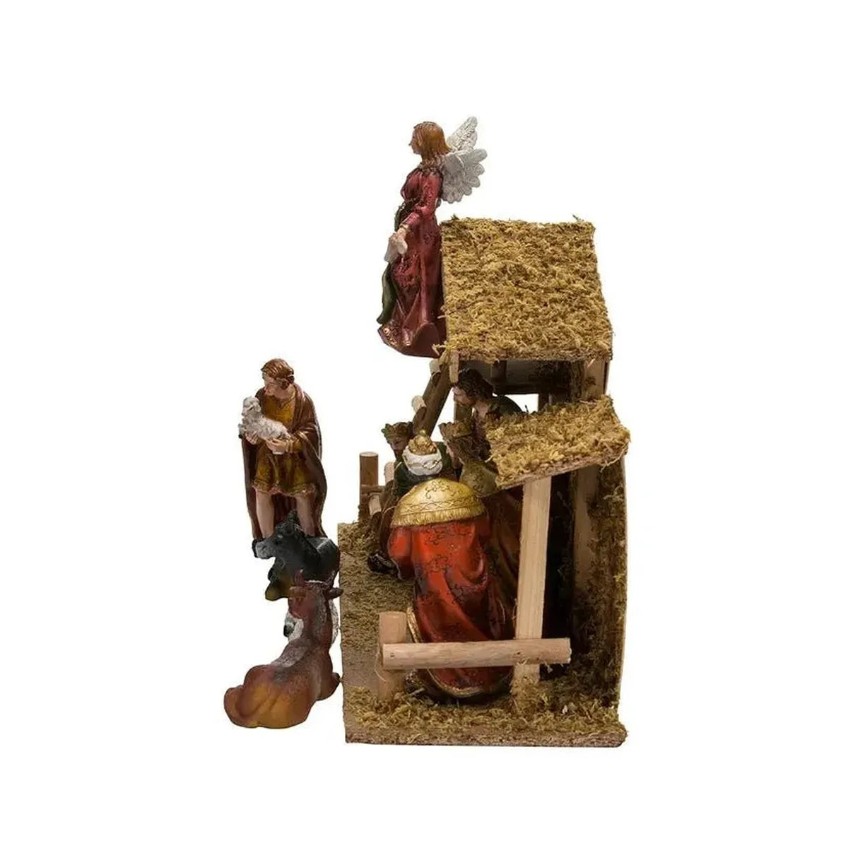 Shop For Kurt Adler Nativity Set With Wooden Stable, 12 - Piece Set at Michelle's aDOORable Creations