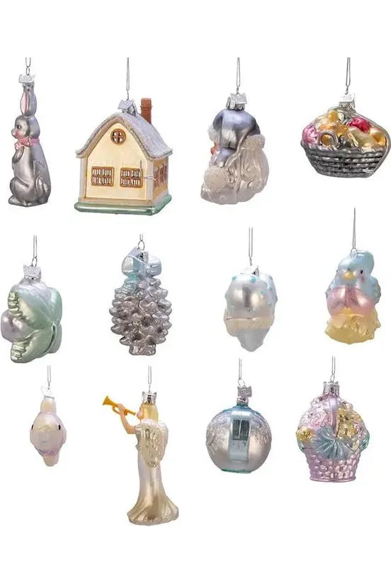 Kurt Adler Noble Gems™ Newlywed's Glass Tree Box, Set of 12 - Michelle's aDOORable Creations - Holiday Ornaments