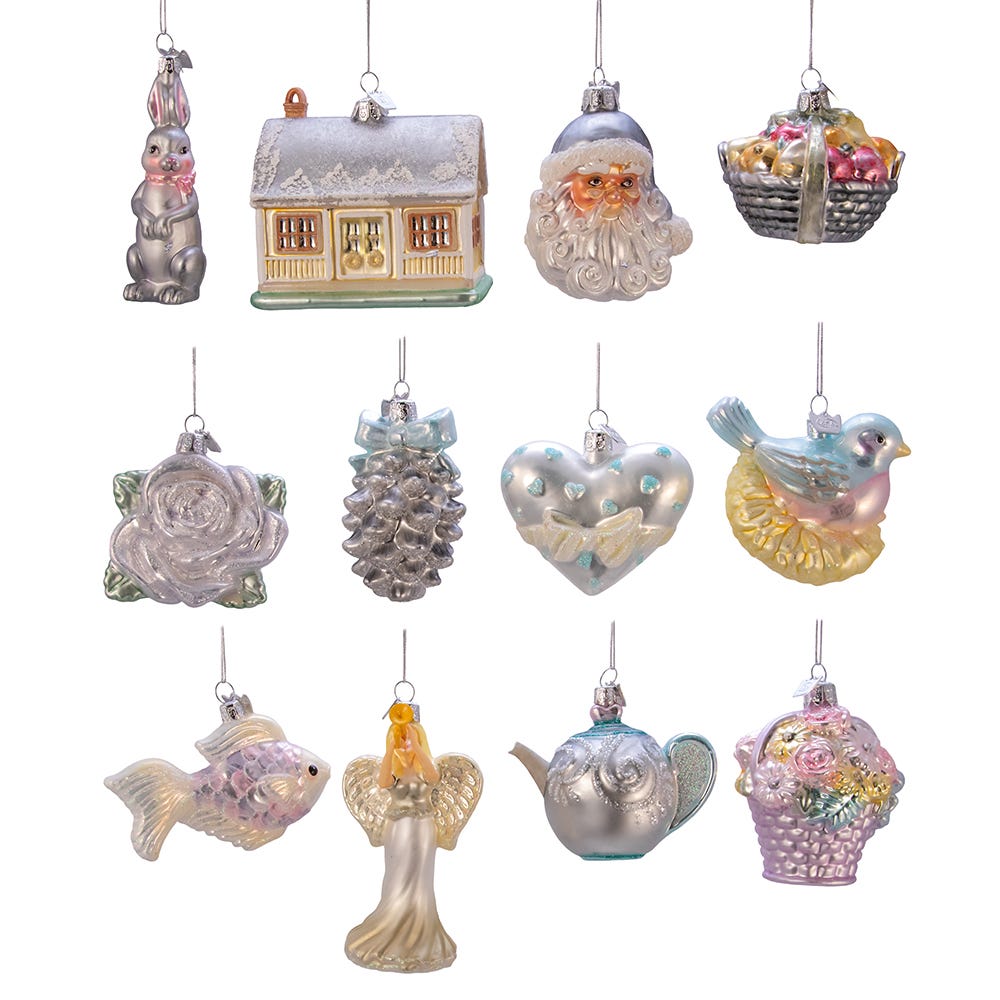 Shop For Kurt Adler Noble Gems™ Newlywed's Glass Tree Box, Set of 12 at Michelle's aDOORable Creations