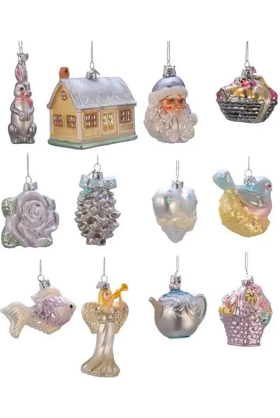 Kurt Adler Noble Gems™ Newlywed's Glass Tree Box, Set of 12 - Michelle's aDOORable Creations - Holiday Ornaments