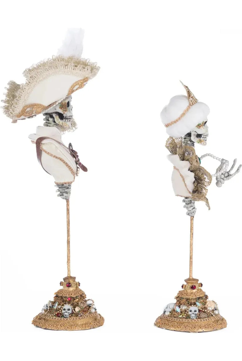 Shop For Male and Female Skeleton Bust Tabletop Set of 2 at Michelle's aDOORable Creations