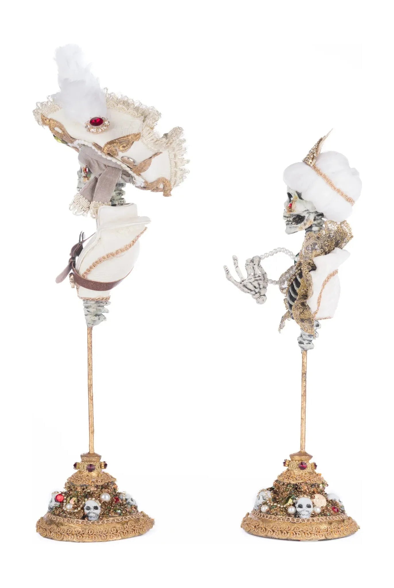 Shop For Male and Female Skeleton Bust Tabletop Set of 2 at Michelle's aDOORable Creations