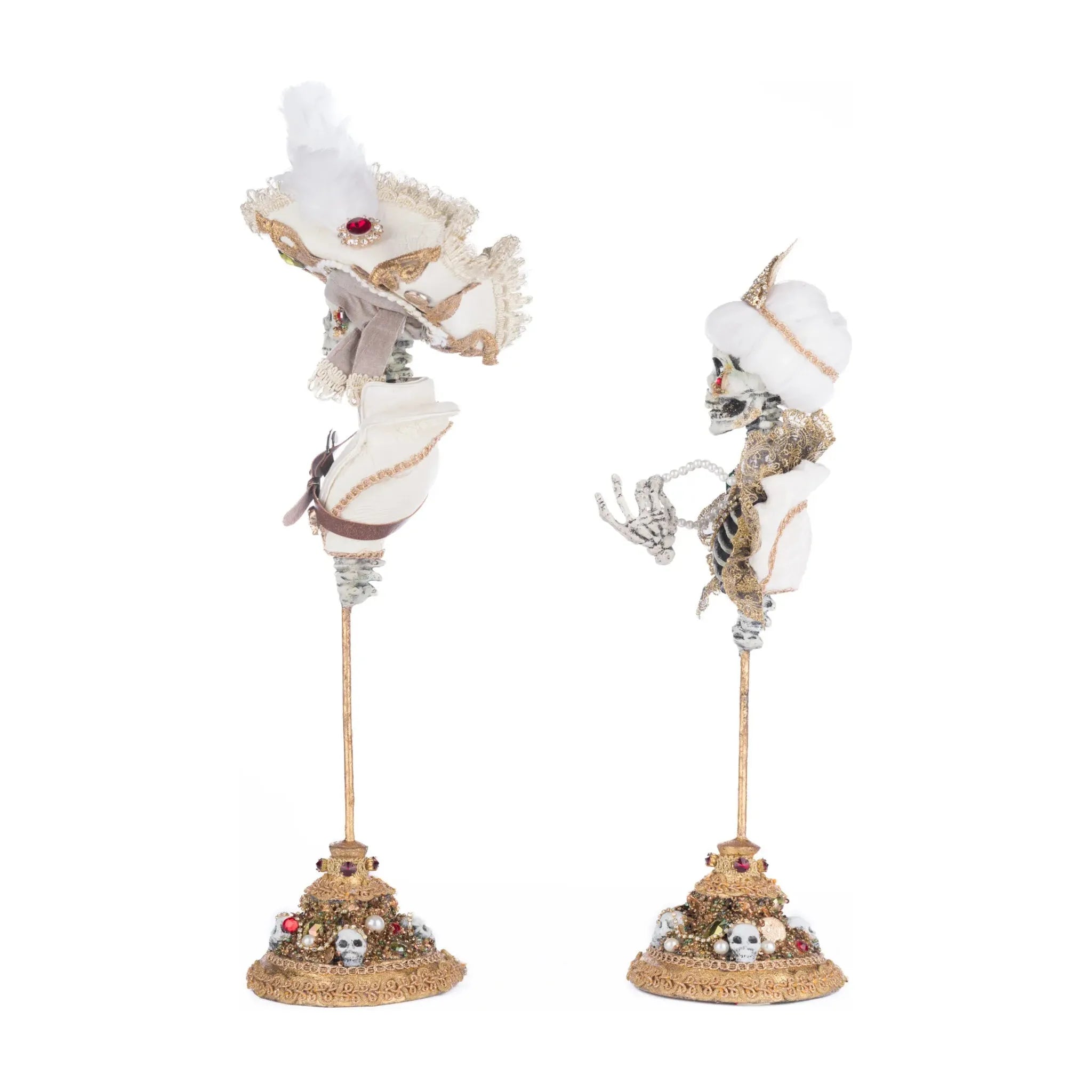 Shop For Male and Female Skeleton Bust Tabletop Set of 2 at Michelle's aDOORable Creations