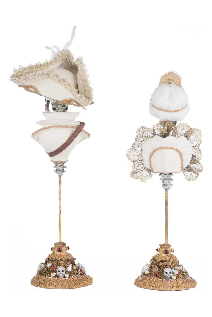 Shop For Male and Female Skeleton Bust Tabletop Set of 2 at Michelle's aDOORable Creations