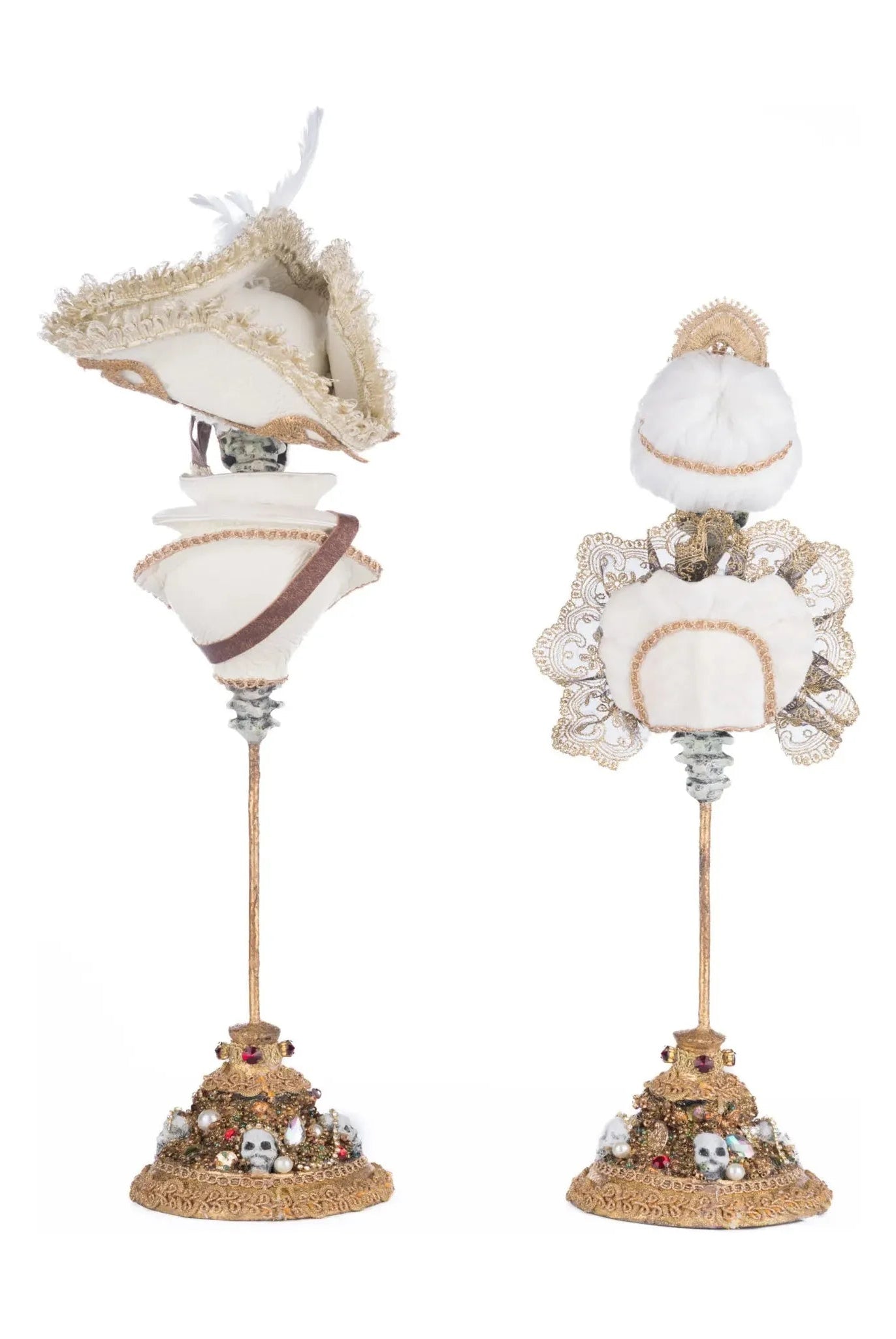 Shop For Male and Female Skeleton Bust Tabletop Set of 2 at Michelle's aDOORable Creations