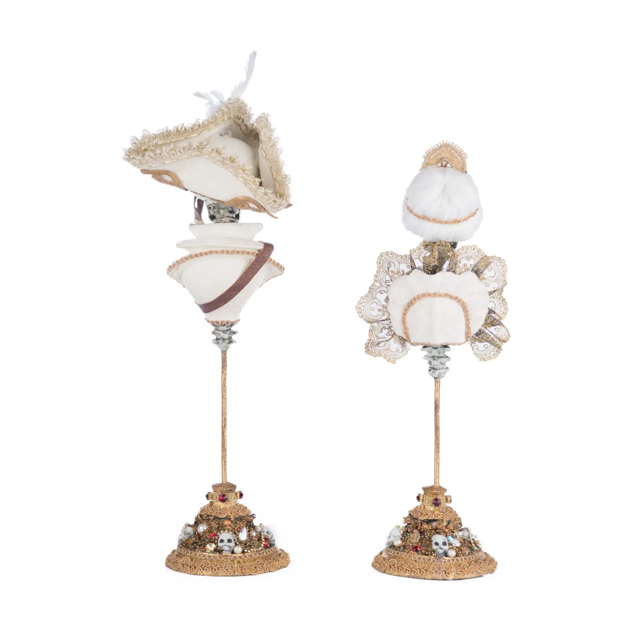 Shop For Male and Female Skeleton Bust Tabletop Set of 2 at Michelle's aDOORable Creations