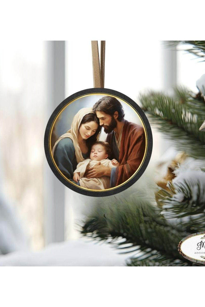 Shop For Mary and Joseph Nativity Round Sign - Wreath Enhancement at Michelle's aDOORable Creations