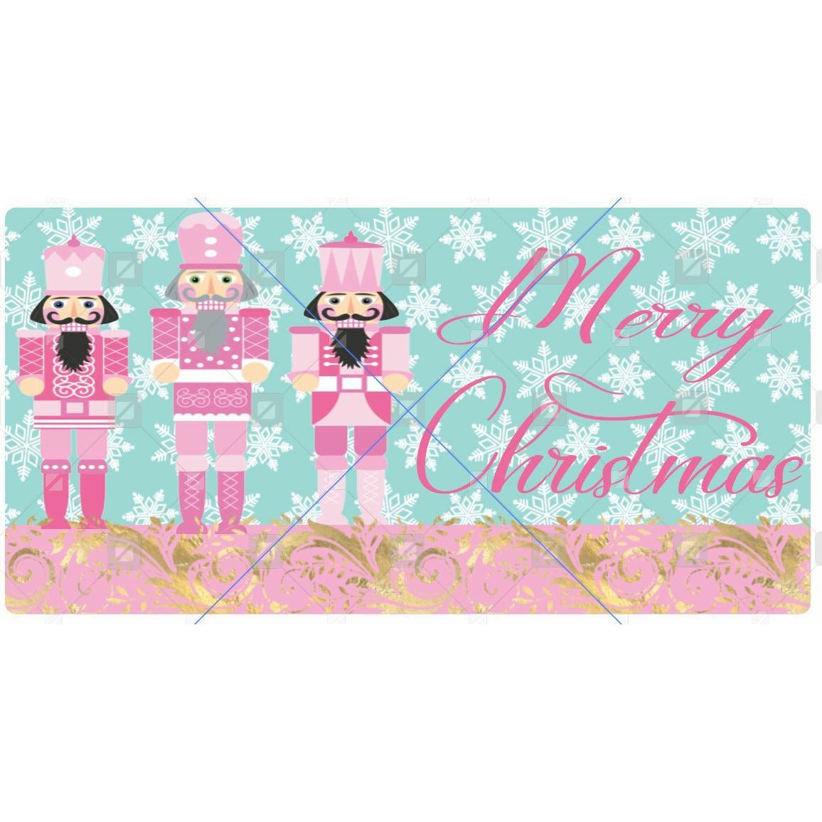 Shop For Merry Christmas Pink Nutcracker Sign - Wreath Enhancement at Michelle's aDOORable Creations