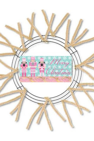 Shop For Merry Christmas Pink Nutcracker Sign - Wreath Enhancement at Michelle's aDOORable Creations