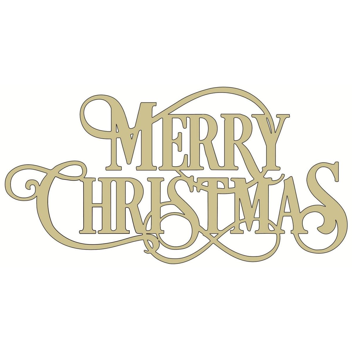 Shop For Merry Christmas Script Wood Cutout - Unfinished Wood at Michelle's aDOORable Creations