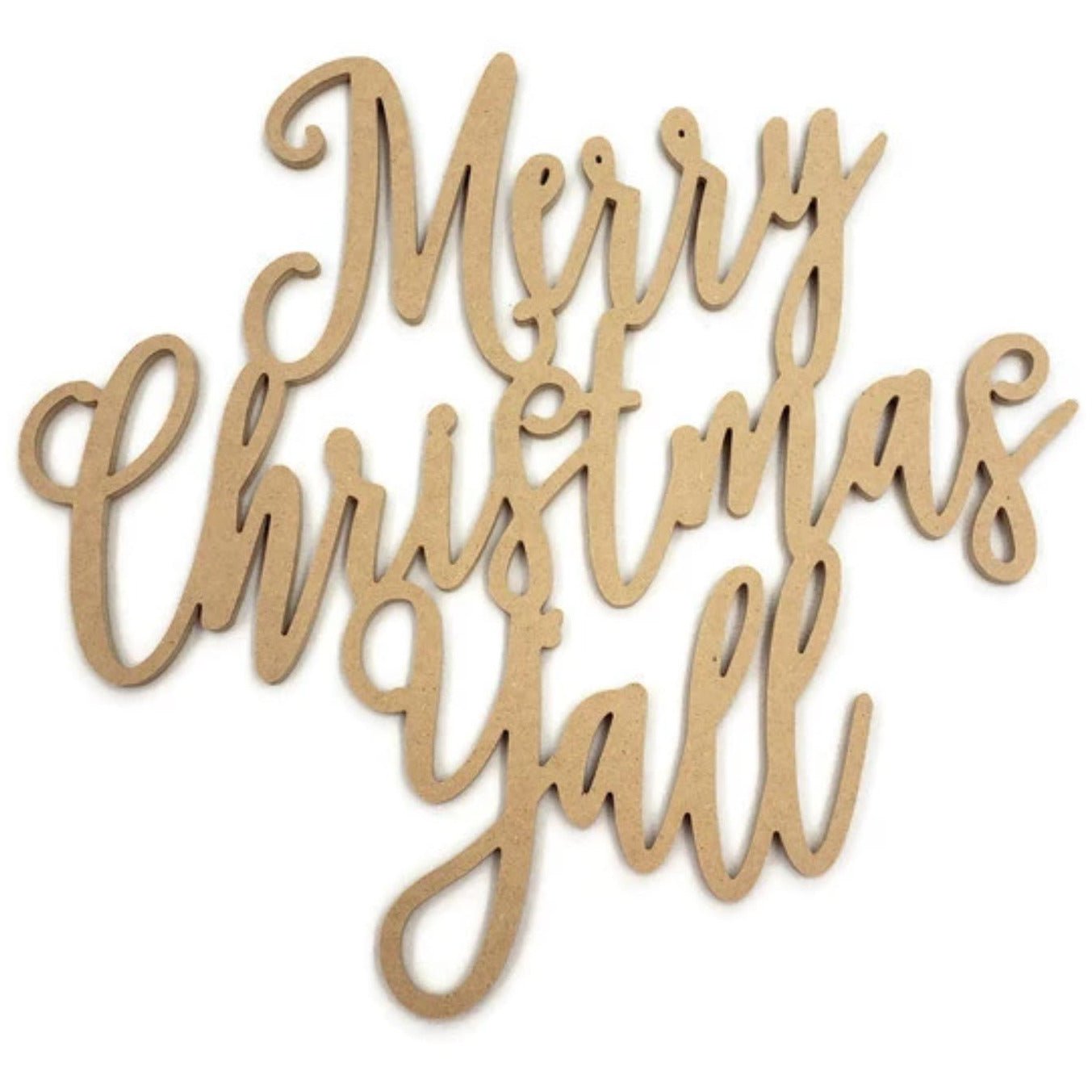 Shop For Merry Christmas Yall Wood Cutout - Unfinished Wood at Michelle's aDOORable Creations