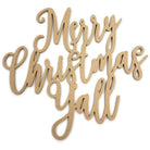 Shop For Merry Christmas Yall Wood Cutout - Unfinished Wood at Michelle's aDOORable Creations