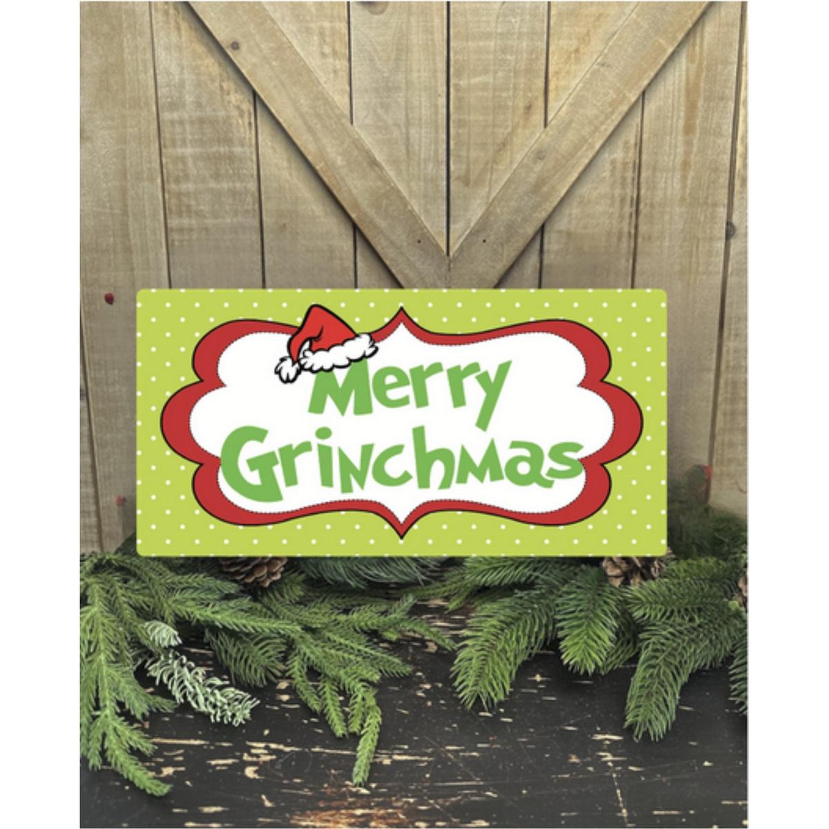 Shop For Merry Grinchmas Sign - Wreath Enhancement at Michelle's aDOORable Creations