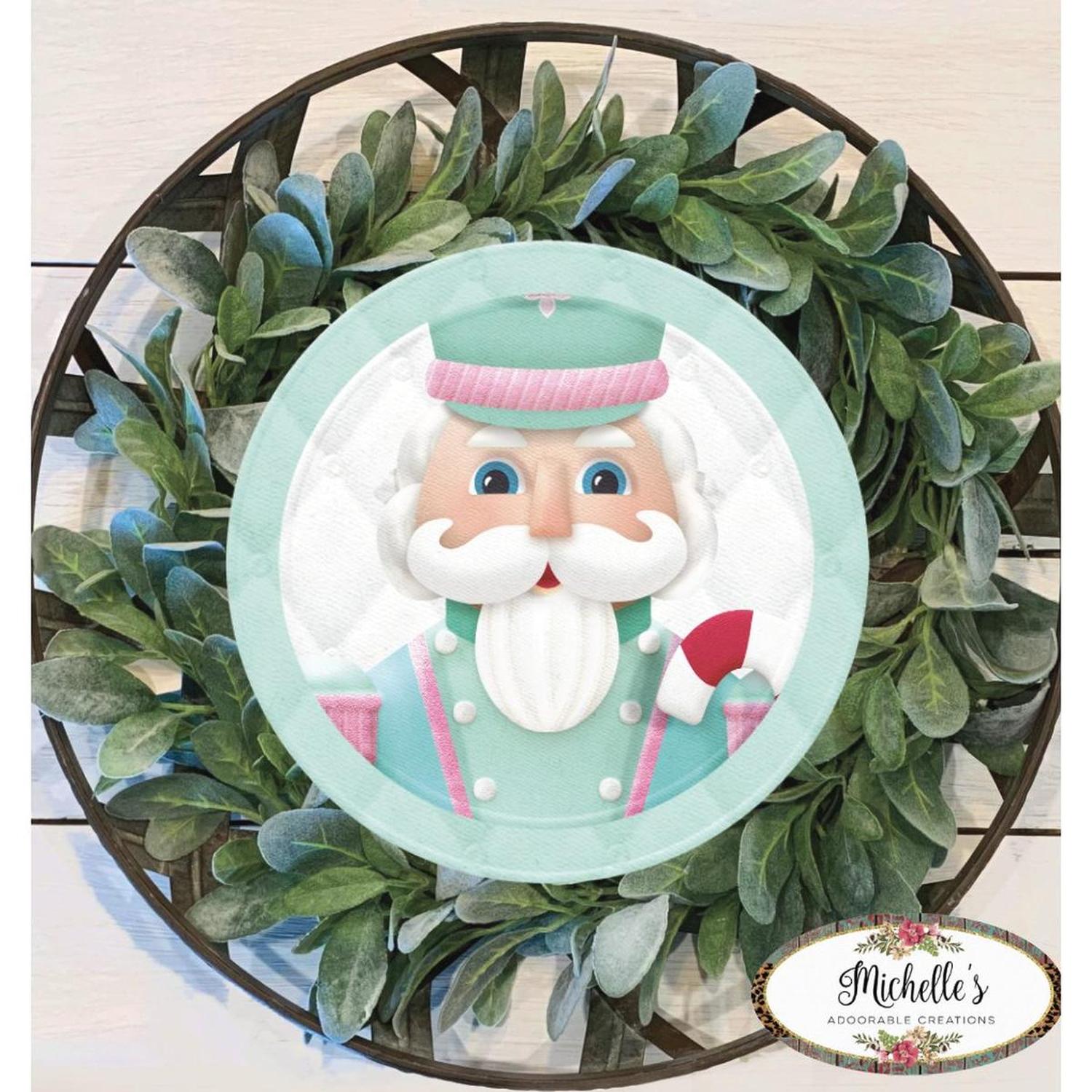 Shop For Mint Green Nutcracker Sign - Wreath Enhancement at Michelle's aDOORable Creations