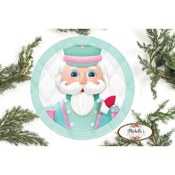 Shop For Mint Green Nutcracker Sign - Wreath Enhancement at Michelle's aDOORable Creations