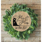 Shop For Mr and Mrs Wedding Round Sign - Wreath Enhancement at Michelle's aDOORable Creations