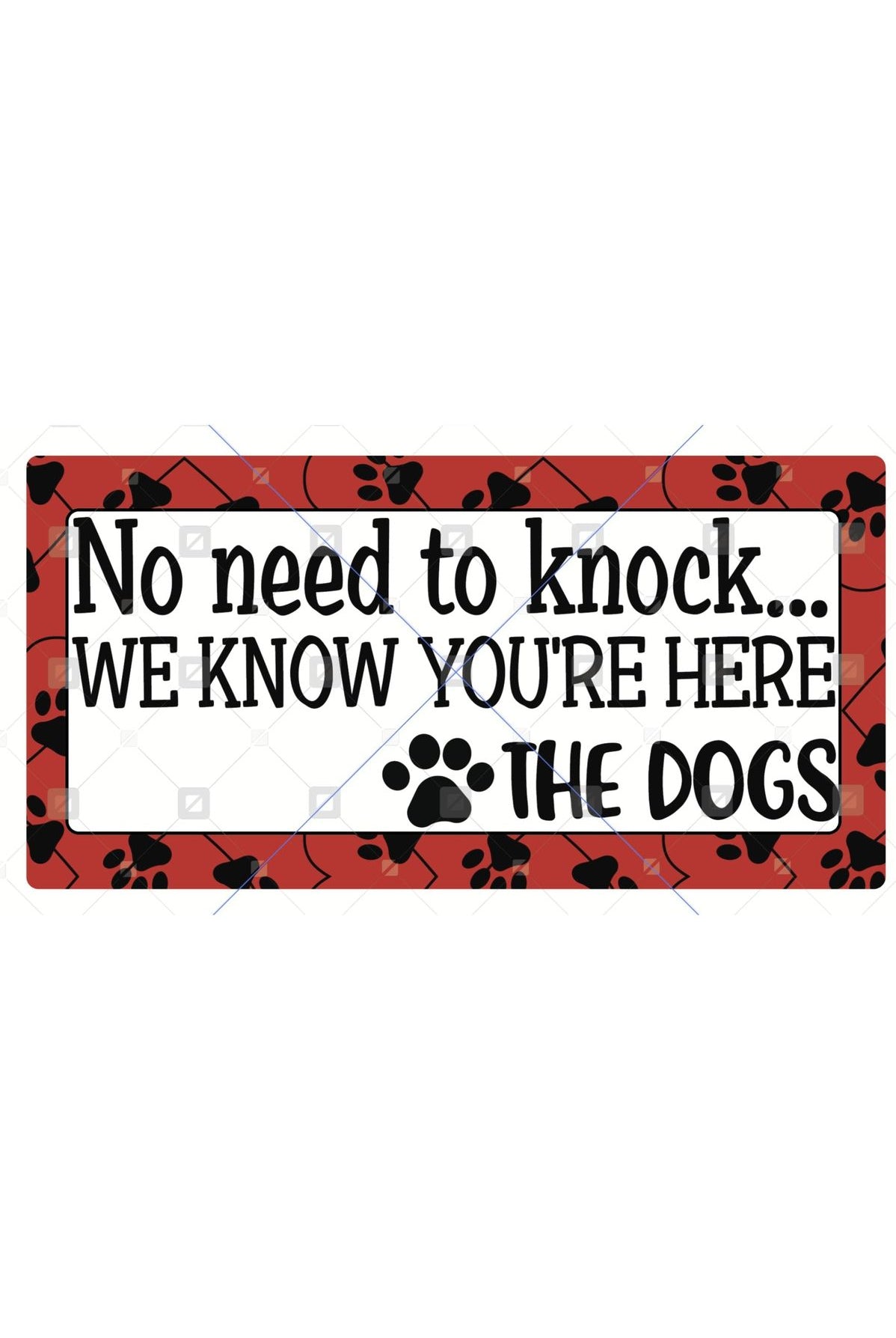 No Need To Knock Dog Sign - Wreath Enhancement - Michelle's aDOORable Creations - Signature Signs