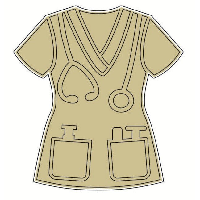 Shop For Nurse Scrubs with Paintlines Wood Cut Out at Michelle's aDOORable Creations