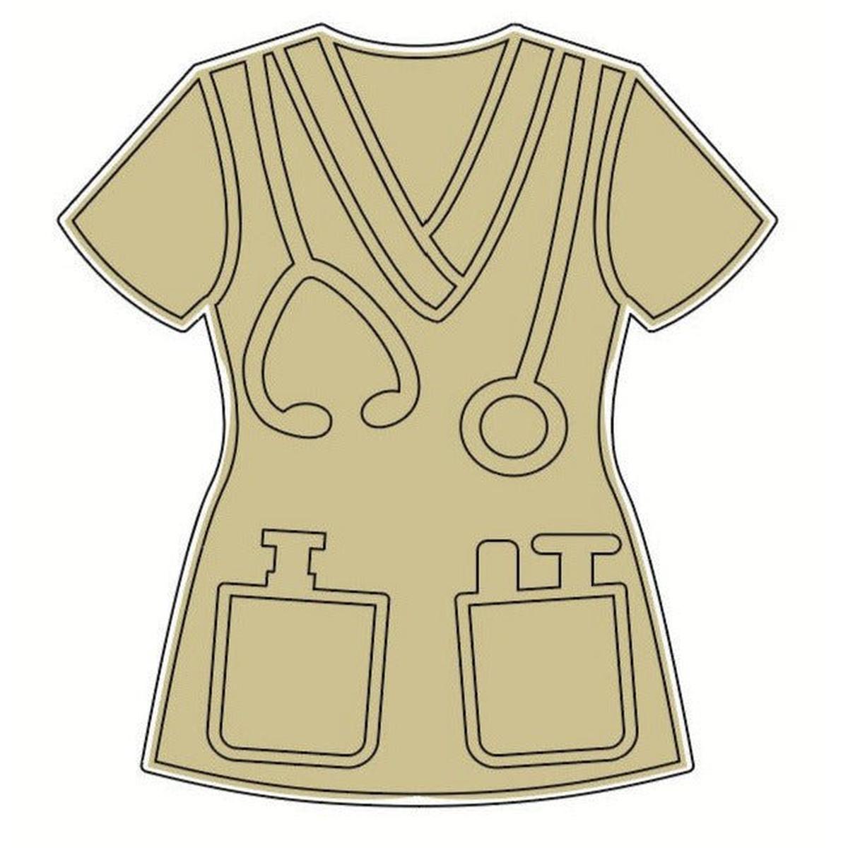 Shop For Nurse Scrubs with Paintlines Wood Cut Out at Michelle's aDOORable Creations