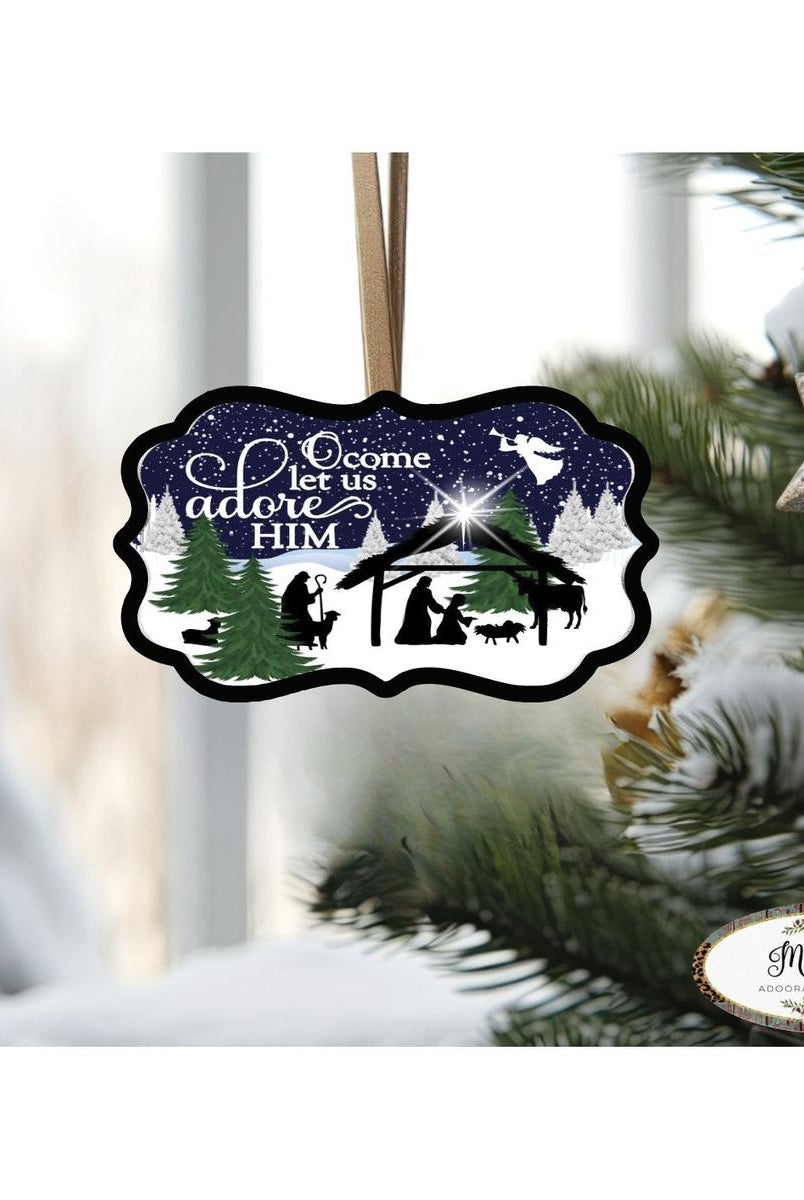 Shop For O Come Let Us Adore Him SF2 - Wreath Enhancement at Michelle's aDOORable Creations