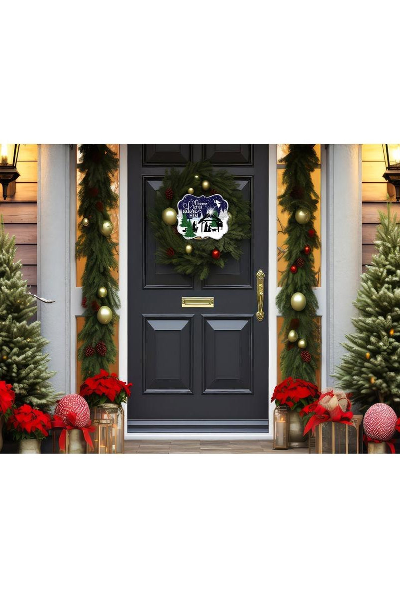 Shop For O Come Let Us Adore Him SF2 - Wreath Enhancement at Michelle's aDOORable Creations