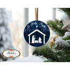 Shop For O Holy Night Round Sign - Wreath Enhancement at Michelle's aDOORable Creations