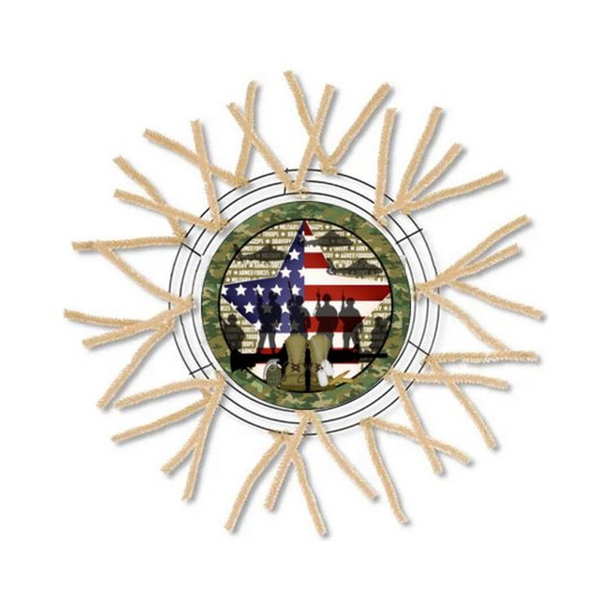 Shop For Patriotic Army Armed Forces Round Sign at Michelle's aDOORable Creations