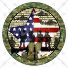Shop For Patriotic Army Armed Forces Round Sign at Michelle's aDOORable Creations