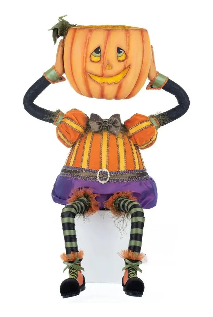 Shop For Percy Pumpkin Head Halloween Candy Bowl at Michelle's aDOORable Creations