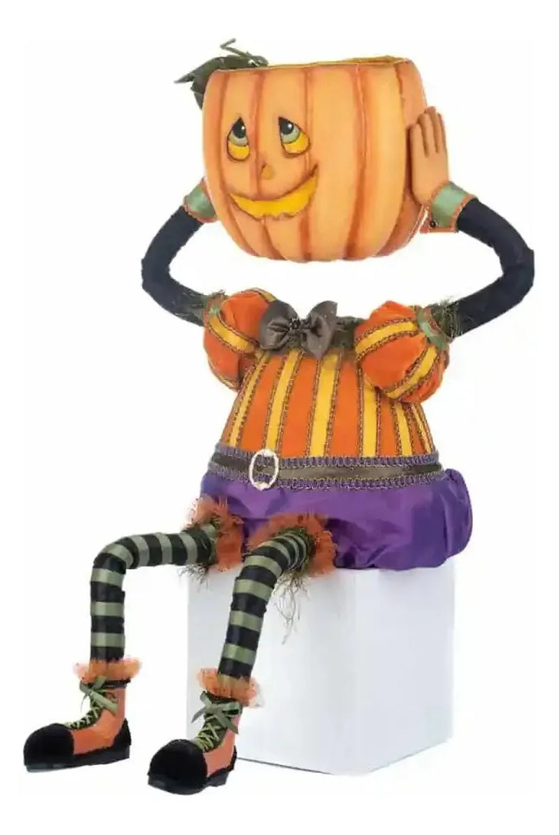 Shop For Percy Pumpkin Head Halloween Candy Bowl at Michelle's aDOORable Creations