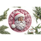 Shop For Pink African American Faux 3D Santa Sign - Wreath Enhancement at Michelle's aDOORable Creations