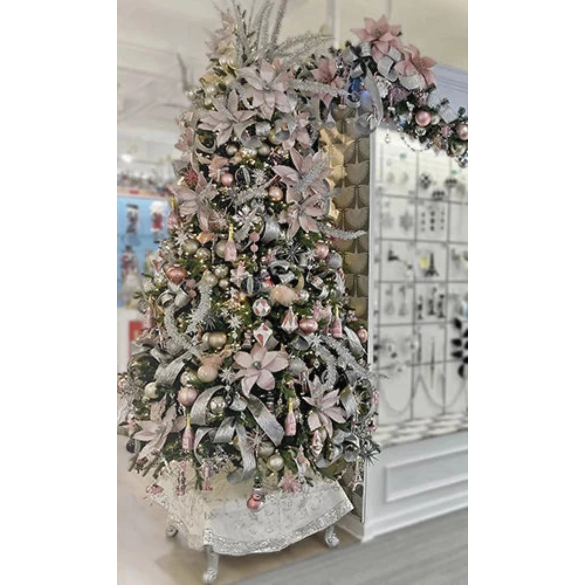 Shop For Pink and Pewter Dog or Cat On Pillow Ornament at Michelle's aDOORable Creations