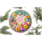 Shop For Pink Hello Spring Floral Sign at Michelle's aDOORable Creations