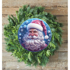 Shop For Pink Ice Blue 3D Santa Christmas Sign - Wreath Enhancement at Michelle's aDOORable Creations