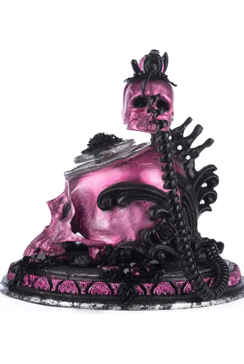 Shop For Pink Panic Possession Skull and Roses Phone Tabletop at Michelle's aDOORable Creations