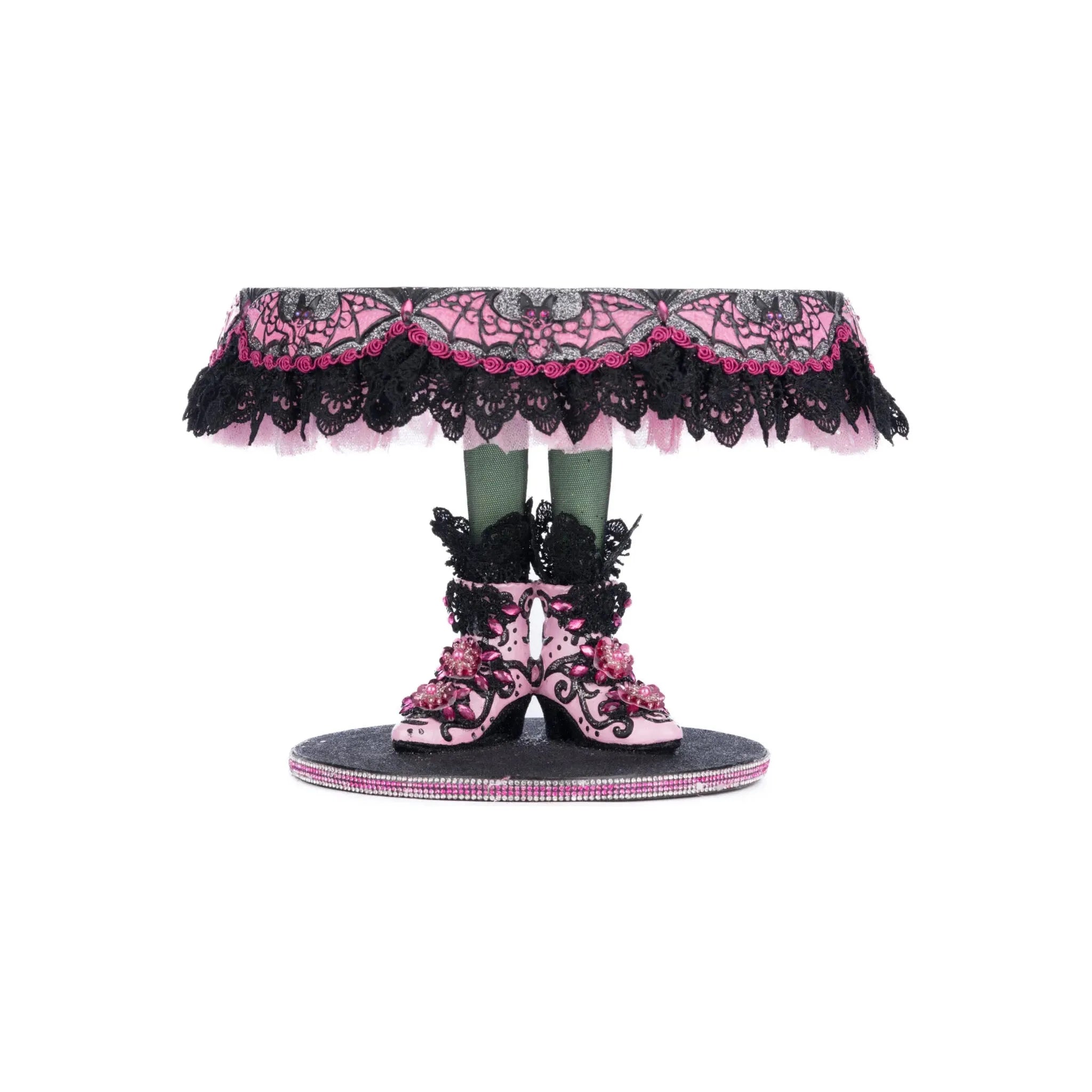 Shop For Pink Panic Possession Witch Boots Cake Plate at Michelle's aDOORable Creations