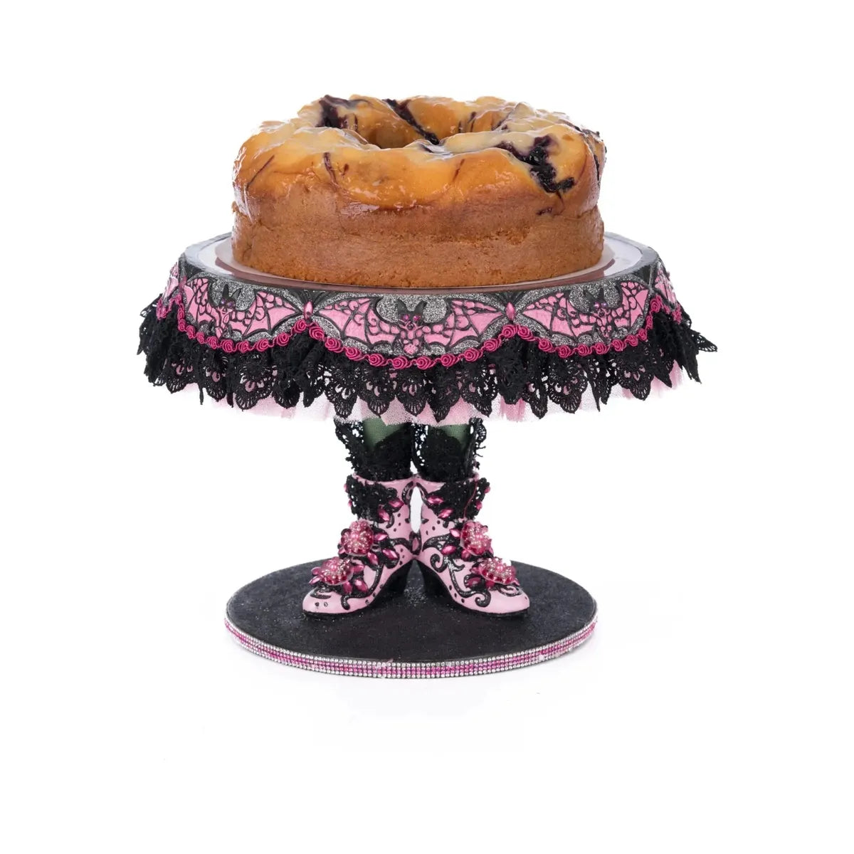 Shop For Pink Panic Possession Witch Boots Cake Plate at Michelle's aDOORable Creations