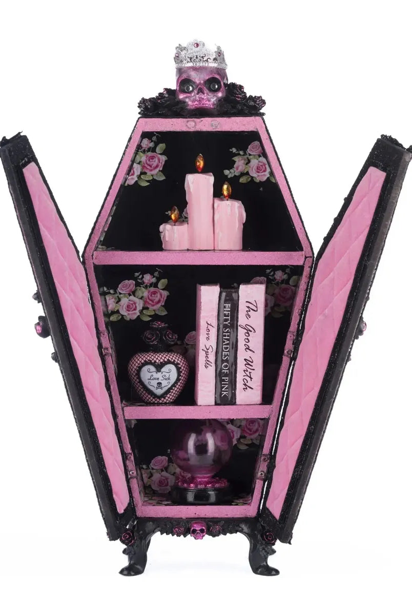Shop For Pink Passion Coffin Cabinet Menagerie at Michelle's aDOORable Creations