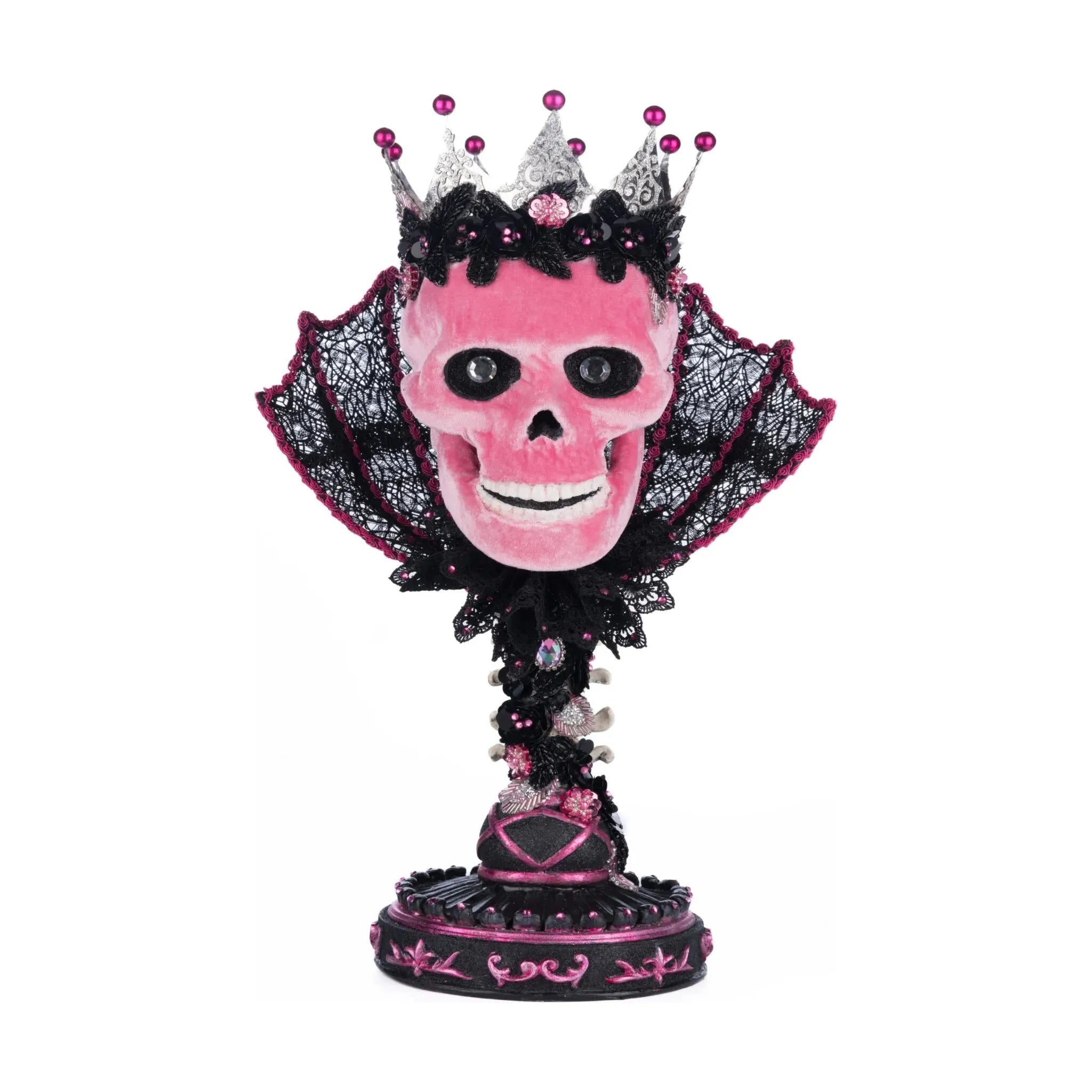 Shop For Pink Passion Skull Pillar Candle Holder at Michelle's aDOORable Creations