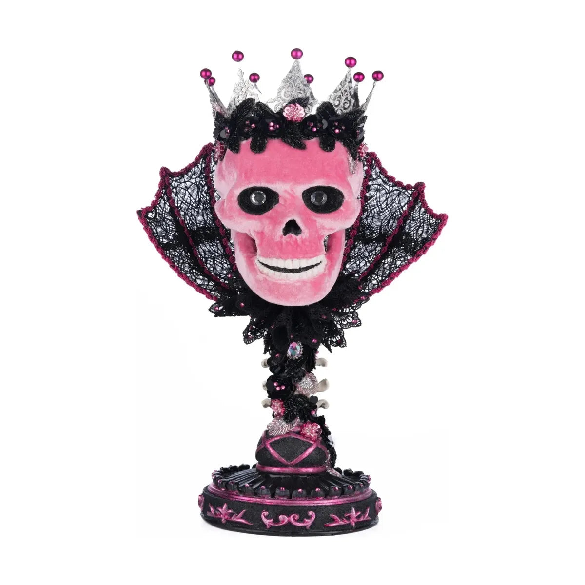 Shop For Pink Passion Skull Pillar Candle Holder at Michelle's aDOORable Creations
