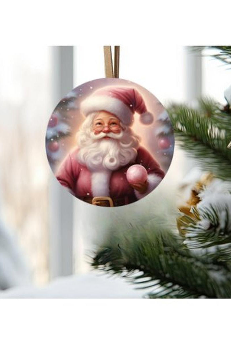 Shop For Pink Santa Claus Christmas Tree Sign - Wreath Enhancement at Michelle's aDOORable Creations