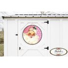 Shop For Pink Snowflakes Vintage Santa Christmas Sign - Wreath Enhancement at Michelle's aDOORable Creations