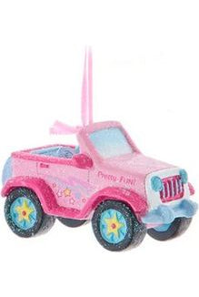Pink Vehicle Ornaments - Michelle's aDOORable Creations - Holiday Ornaments