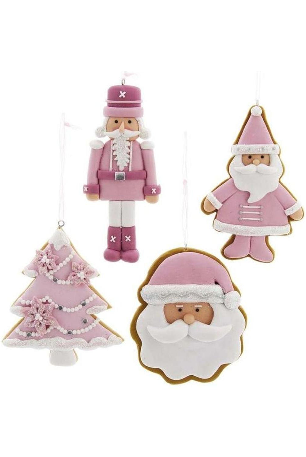 Shop For Pink White Holiday Ornaments at Michelle's aDOORable Creations