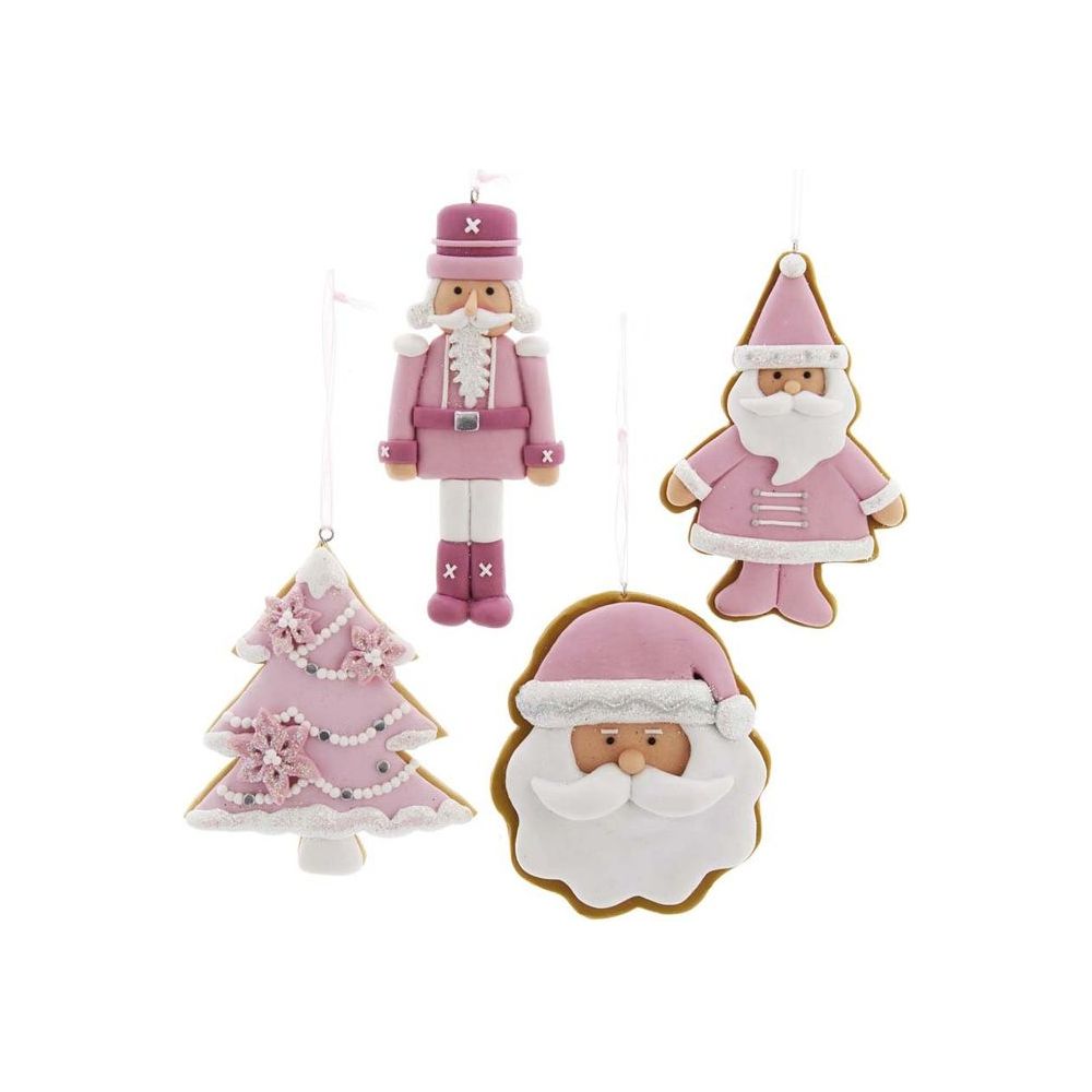 Shop For Pink White Holiday Ornaments at Michelle's aDOORable Creations