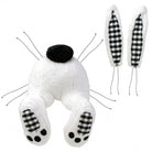 Shop For Plush Bunny Wreath Accent: Black & White at Michelle's aDOORable Creations