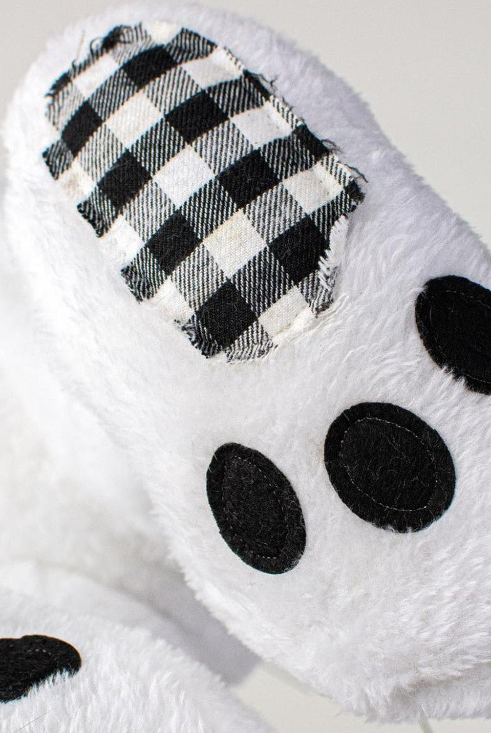 Shop For Plush Bunny Wreath Accent: Black & White at Michelle's aDOORable Creations