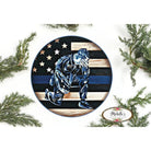 Shop For Police Officer Thin Blue Line Round Sign - Wreath Enhancement at Michelle's aDOORable Creations