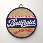 Shop For Probably at The Ballfield Baseball Sign - Wreath Enhancement at Michelle's aDOORable Creations