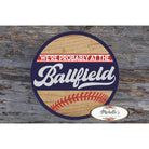 Shop For Probably at The Ballfield Baseball Sign - Wreath Enhancement at Michelle's aDOORable Creations